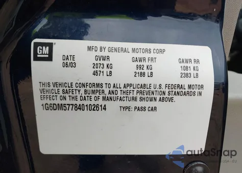 2004 Cadillac Cts Standard из США, поврежденный, VIN 1G6DM577840102614